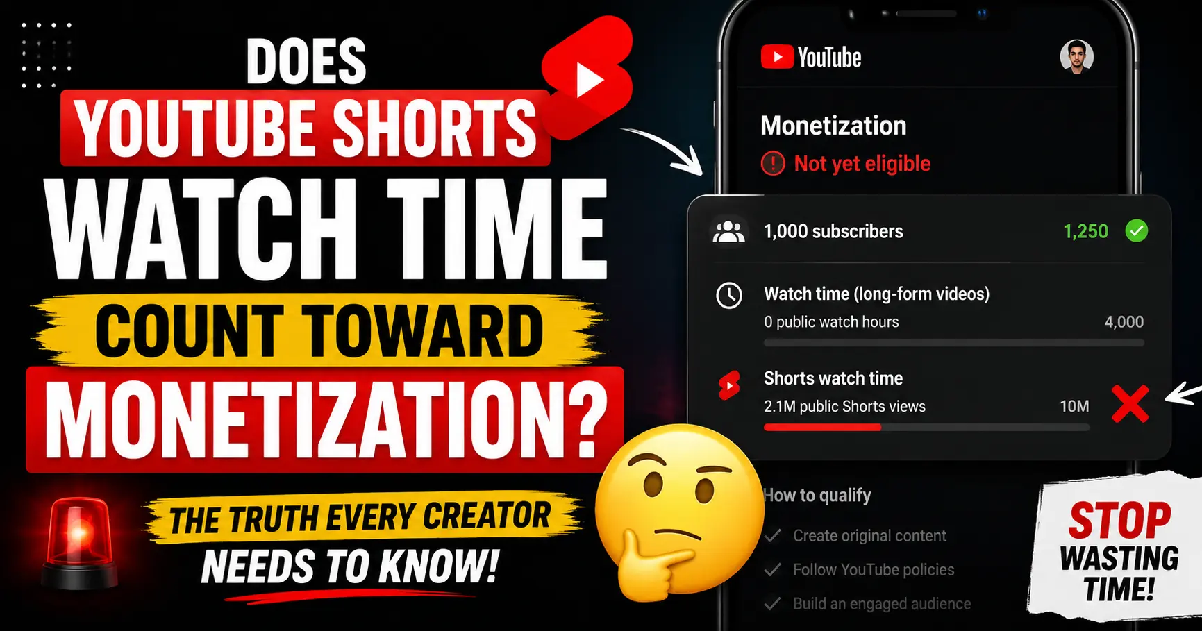 Does YouTube Shorts Watch Time Count Toward Monetization? (The Full Answer)
