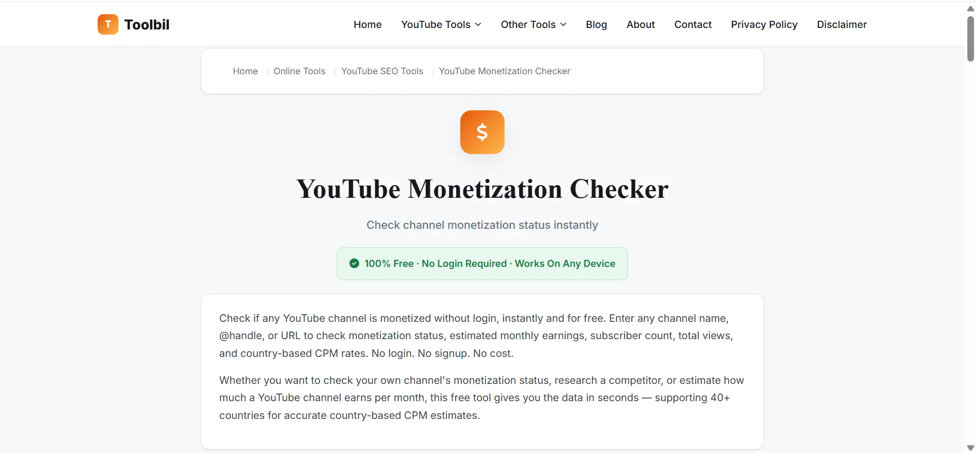 YouTube Monetization Checker