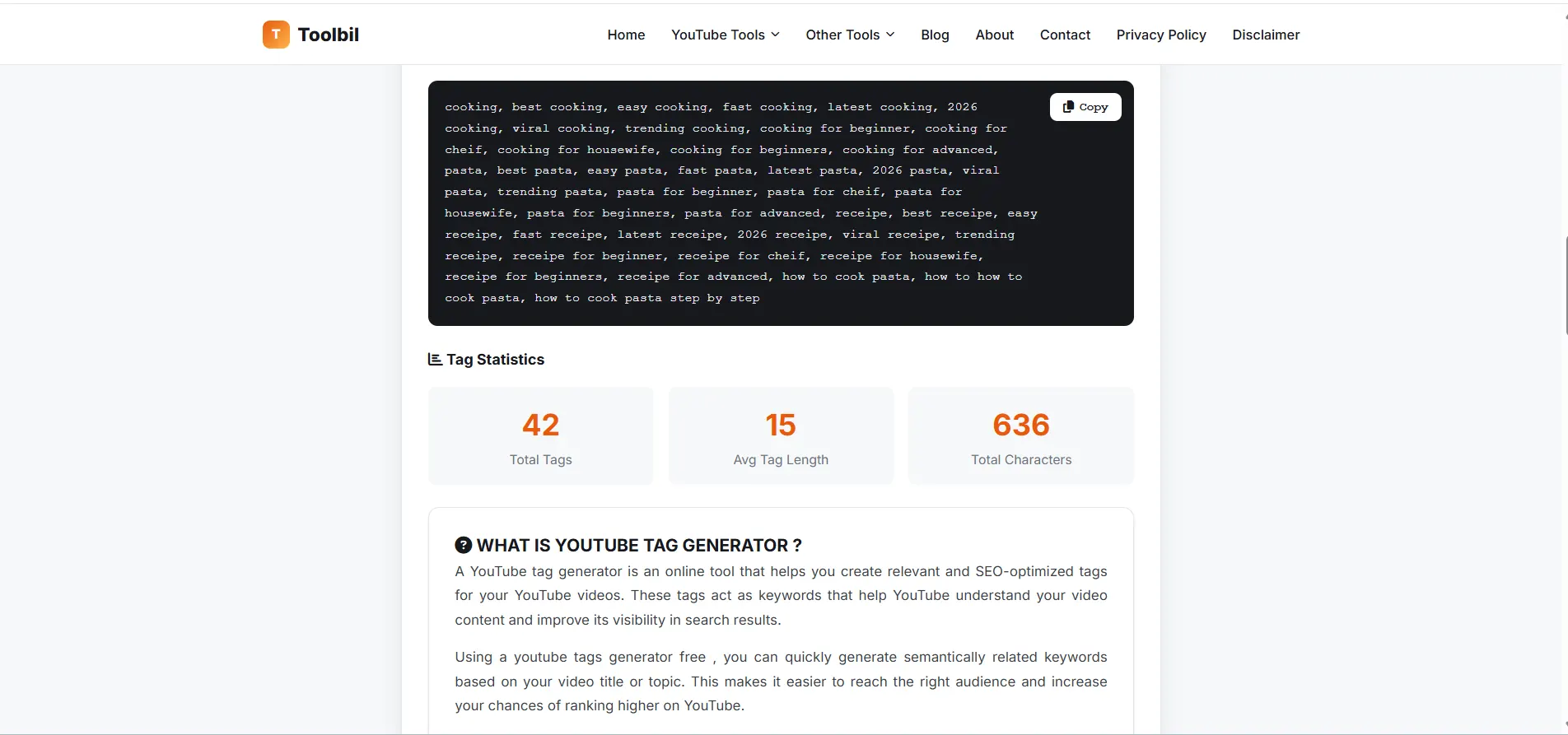 tag statastics
